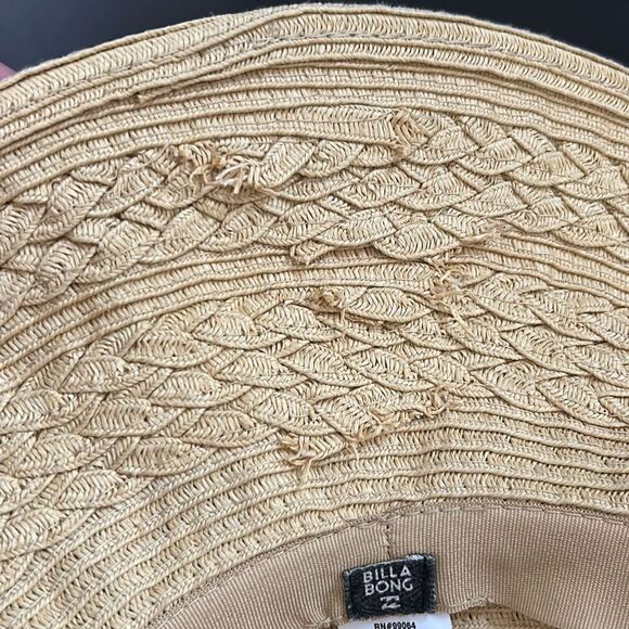 Billabong Natural Straw Sun Hat Floppy Brim One Size Beach Pool Outdoors Gardeni - Picture 11 of 11